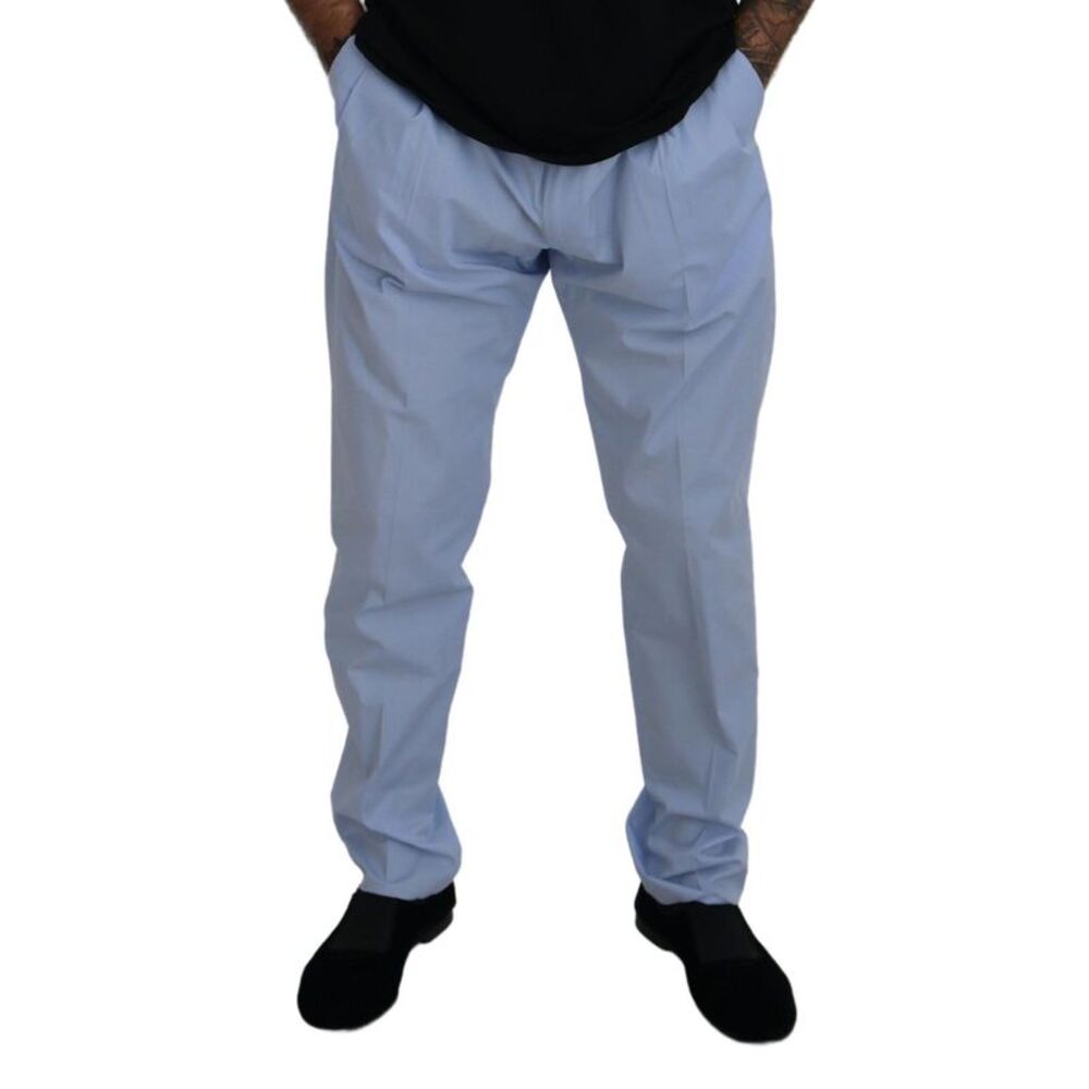 Dolce & Gabbana Blue Cotton Stretch Trousers Chinos Men's Pants - Picture 3 of 6